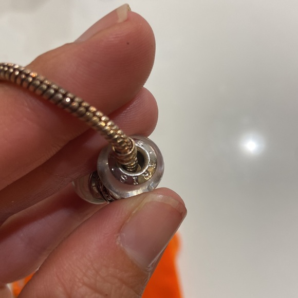 Iris by Joseph Nogucci Murano Glass And Silver bead Bracelet - Picture 6 of 8